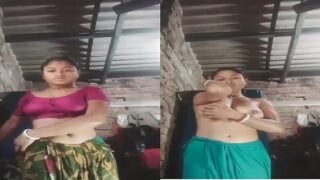 Indian Village Wife Stripping Nude Ex Lover